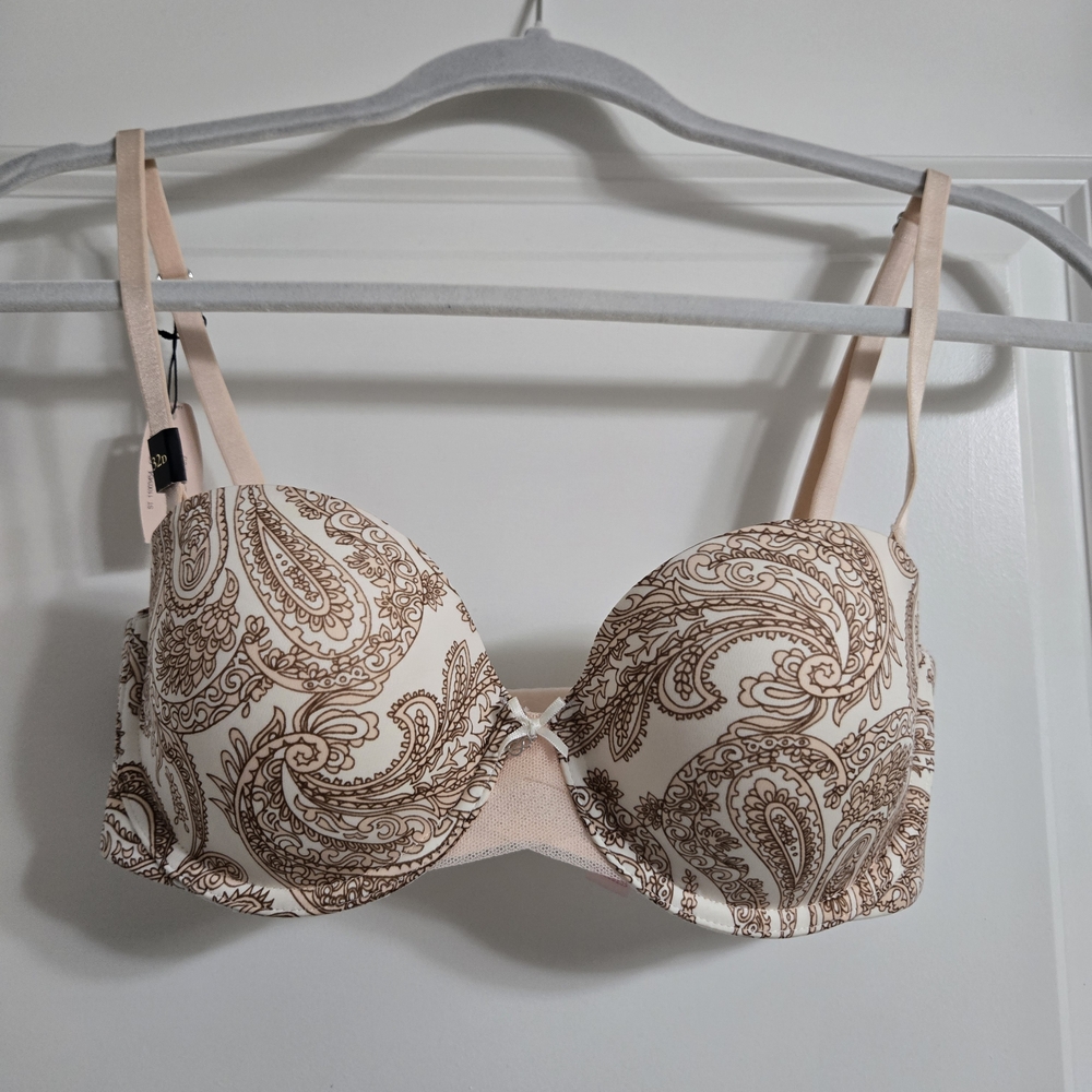 Paisley Print Underwire Bra